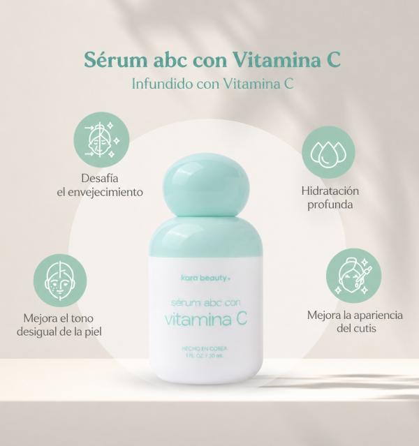 Serum Iluminador Con Vitaminas A/B/C Kara Beauty 30ml