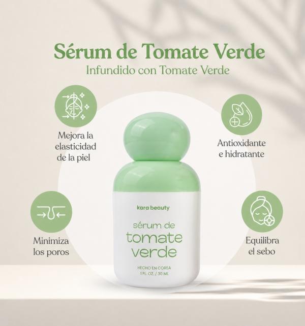 Serum Iluminador De Tomate Verde Kara Beauty 30ml