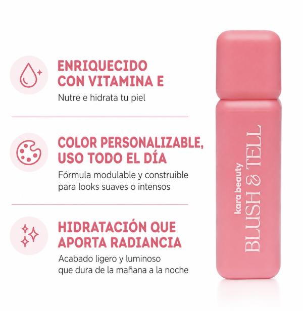 Rubor Líquido Blush & Tell Kara Beauty