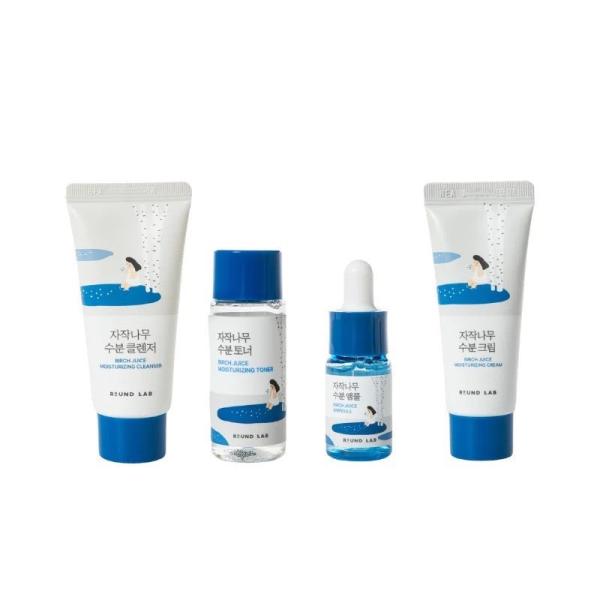 Mini Kit Viajero De Skincare Koreano Birch juice Round Lab