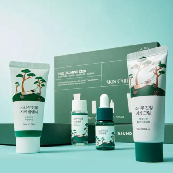 Mini Kit Viajero De Skincare Koreano Cica Round Lab