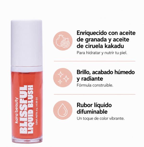 Rubor Liquido Blissful Kara Beauty