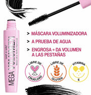 Máscara De Pestañas Mega Volumen Resistente Al Agua