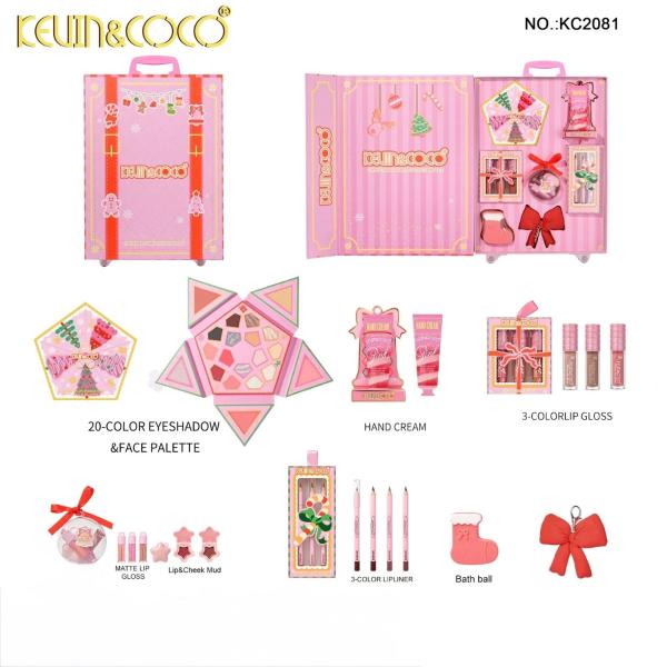 Set Navideño De Maquillaje Estilo Maleta De Kevin&Coco