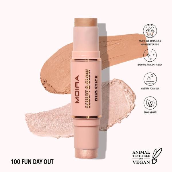 Bronceador Matte E Iluminador Moira 2 En 1