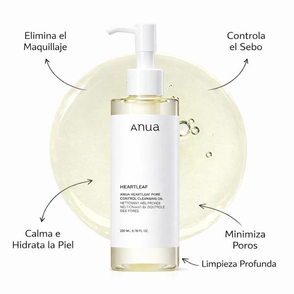 Aceite Limpiador Facial Para El Control De La Grasa Anua 200ml
