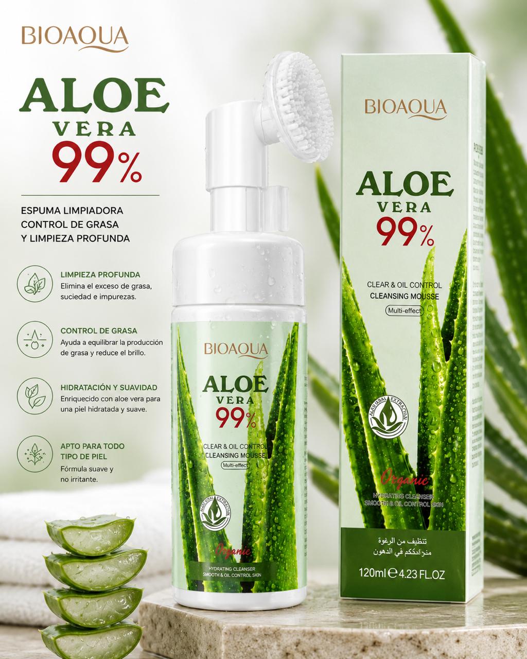 Espuma Limpiadora Facial De Aloe Bioaqua