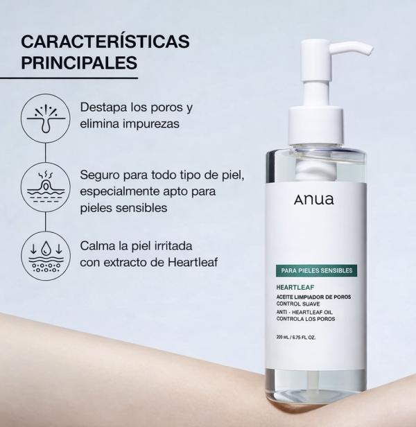 Aceite Limpiador Con Formula No Comedogenica ANUA