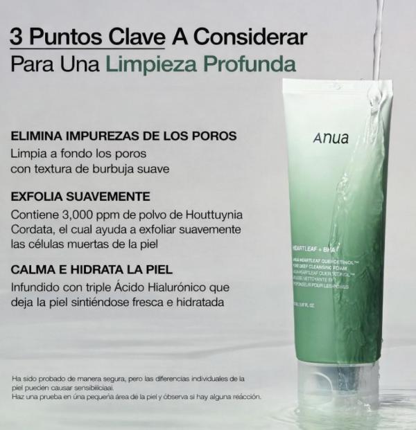 Espuma Limpiadora Profunda De Poros Anua 150ml