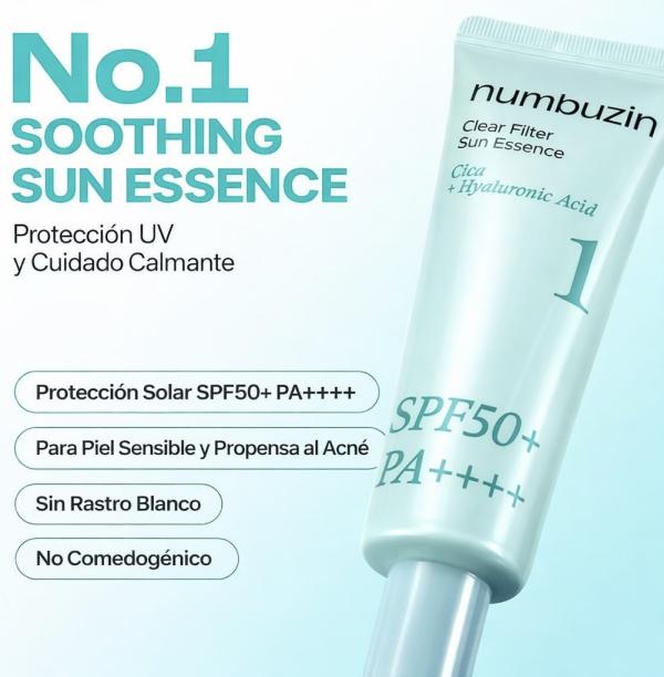 Protector Solar 50Spf Con Filtro Transparente Numbuzin No.1 ( 50ml )