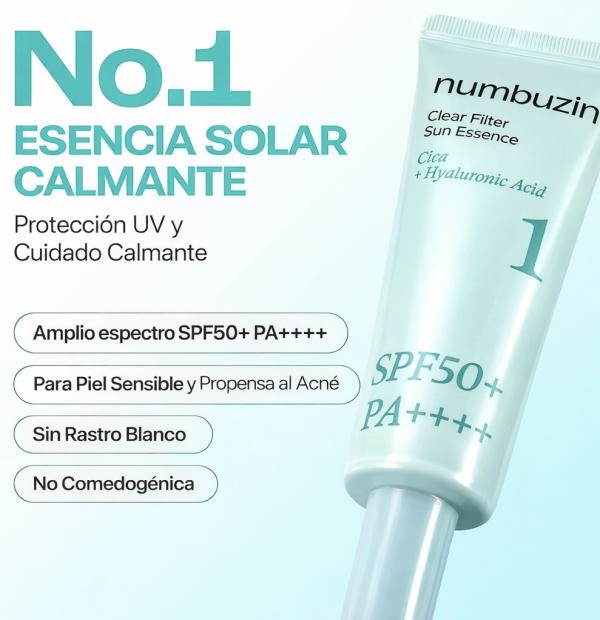 Protector Solar 50Spf Con Filtro Transparente Numbuzin No.1 ( 50ml )