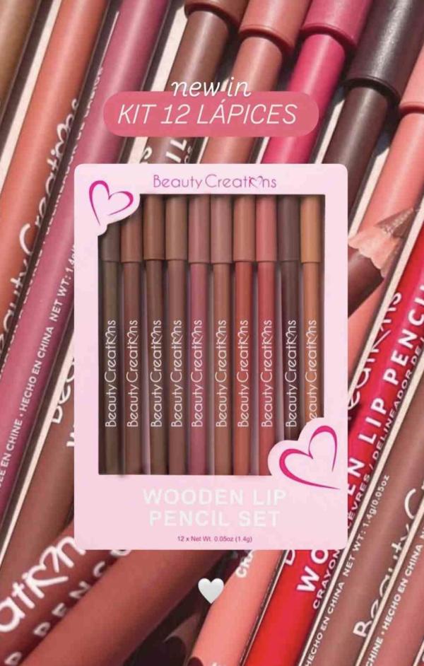 Set De Lapices Para Labios X12Pcs Beauty Creations