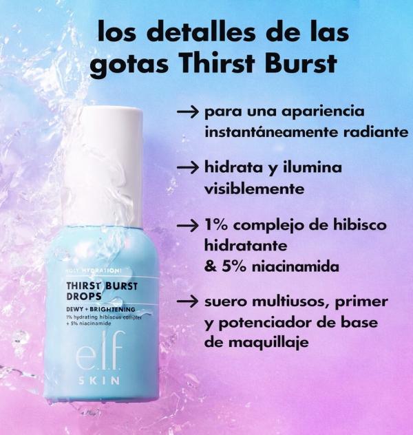 Serum Hidratante De AcidoHialuronico + 5% Niacidamide e.l.f