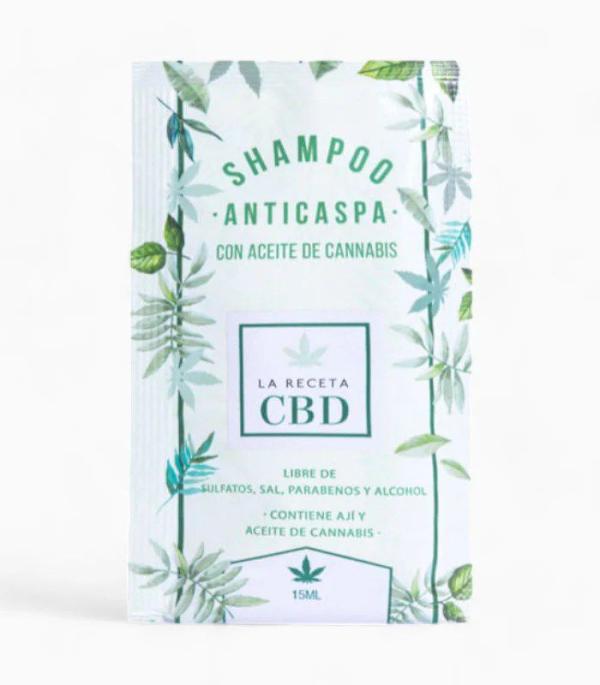 Sachet De Shampoo Anticaspa Con Aceite De Cannabis  15ml
