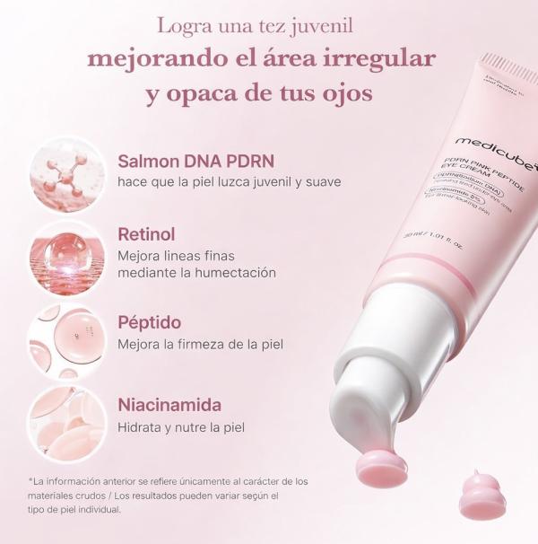 PDRN Crema Para Ojos Con Peptido Rosa Y Niacinamida Al 5% Medicube