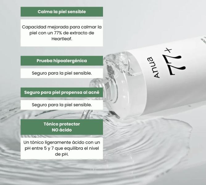Mini Tonico Aclarante Con Extracto De Heartleaf 77% 40ml