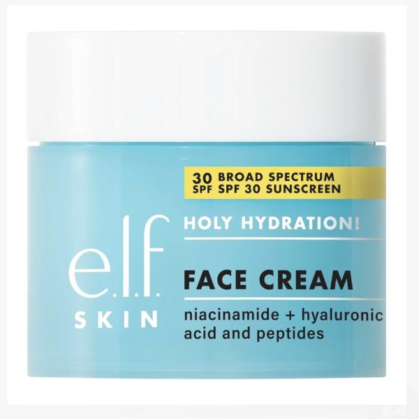 Crema Facial Con Protector Solar De Niacinamida Con Acido Hialuronico 30spf E.L.F