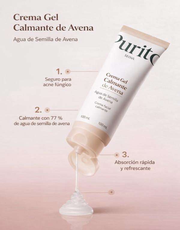 Crema Calmante En Gel A Base De Agua De Semillas De Avena 100ml