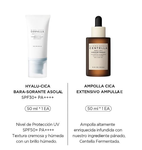 Duo Skin1004 Probio-Cica Intensive Ampoule / Hyalu-Cica Water-Fit  Sun Serum