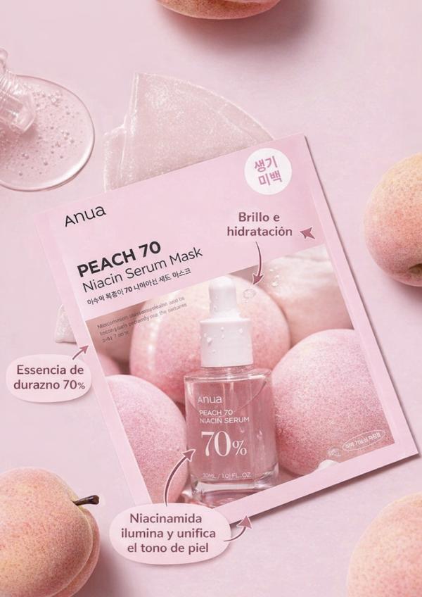 Mascarilla Con Serum De Niacinamida Peach 70+ De 25ml