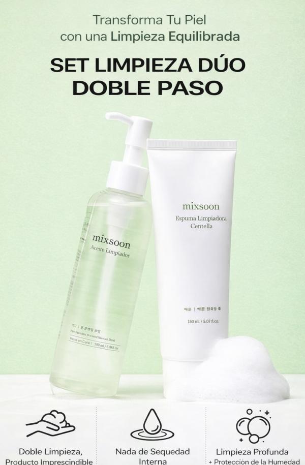 Duo De Limpieza Facial Espuma Limpiadora 150ml + Aceite Limpiador 195ml