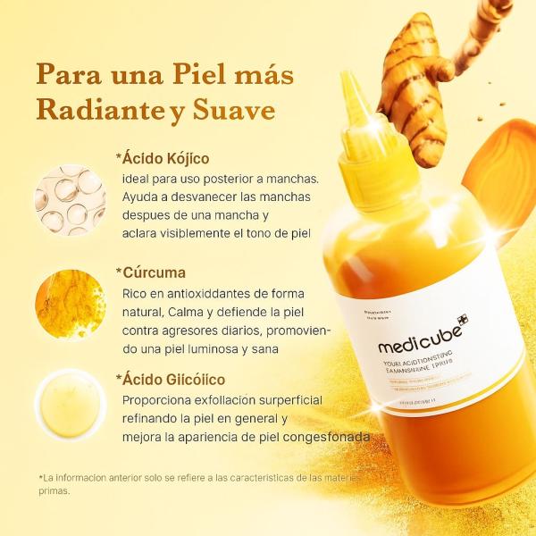 Tónico Renovador De Acido Kójico Y Cúrcuma Medicube 250ml