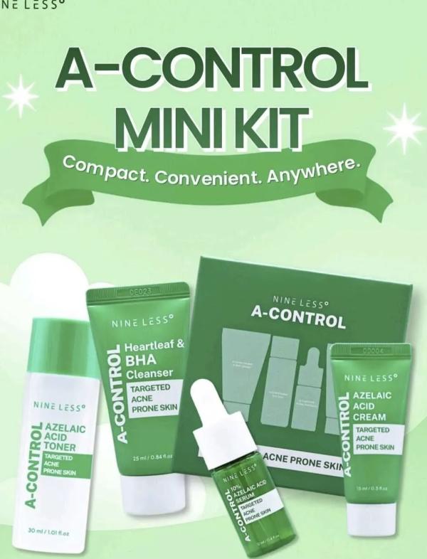 Kit De Skincare Para Piel Propensa Al Acne Con 4 Piezas Nine Less
