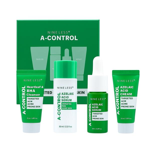 Kit De Skincare Para Piel Propensa Al Acne Con 4 Piezas Nine Less