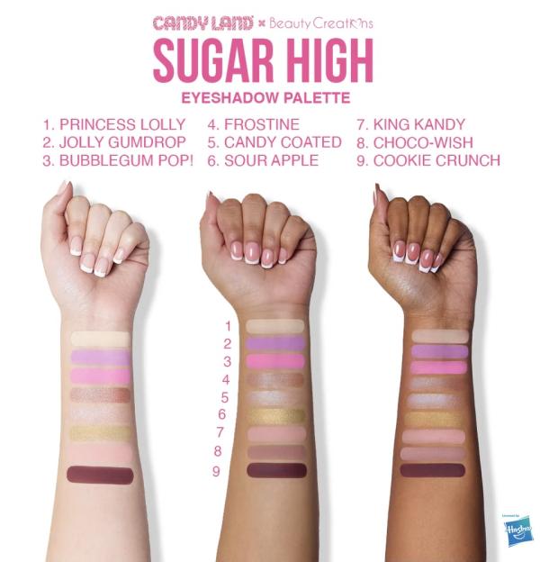 Set De 4 Brochas Para Ojos + Paleta De Sombras Candy Land