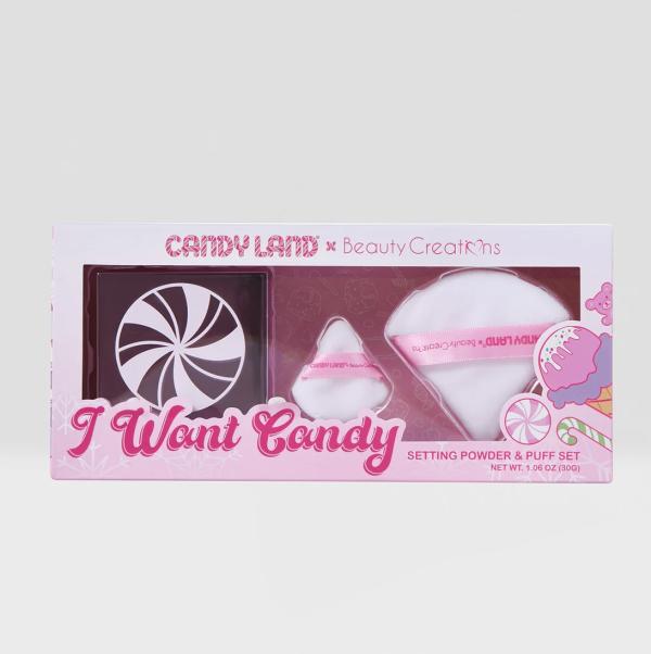 Set Polvo Fijador + Duo De Esponjas Triangulares Candy Land
