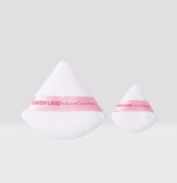 Set Polvo Fijador + Duo De Esponjas Triangulares Candy Land