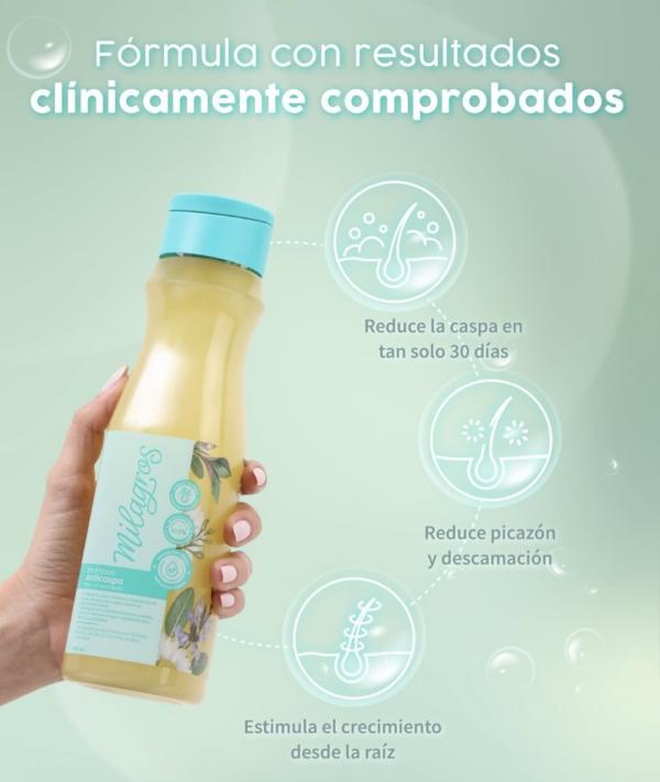 Shampoo Anticaspa Sin Sal Milagros 450ml
