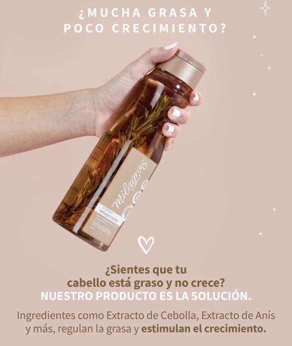 Shampoo Milagro Herbal Con Romero Y Jengibre Milagros 450ml