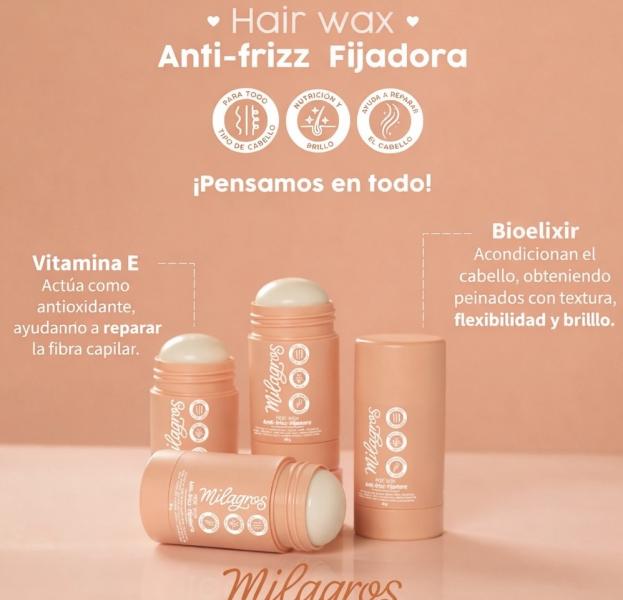 Hair Wax Stick Cera Anti Frizz Milagros 49g