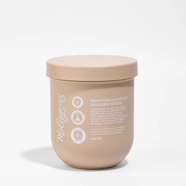 Mascarilla Capilar Milagro Herbal 450ml Cafe