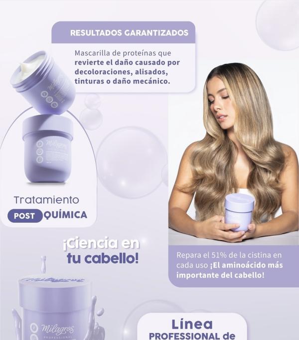 Mascarilla De Proteina Profesional Milagros 450ml