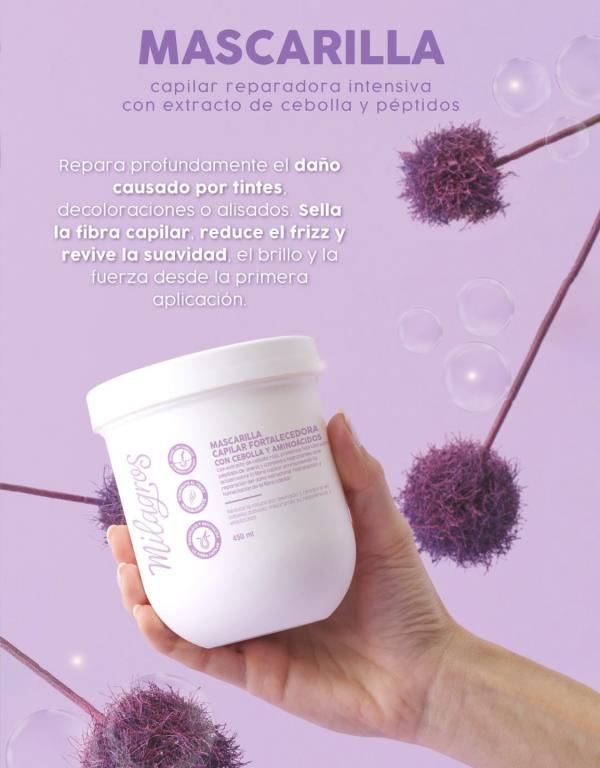Mascarilla Capilar Reparadora Intensiva Con Estracto De Cebolla Y Peptidos