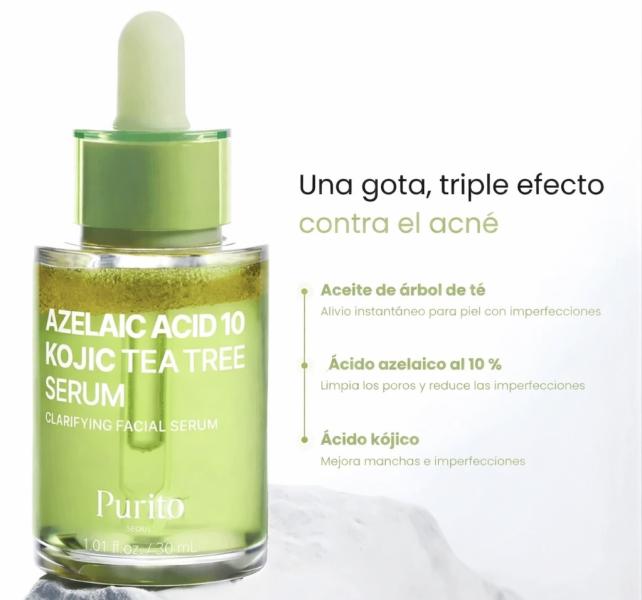 Serum Facial Aclarante De Acido Azelaico Y Kojico Purito 30ml