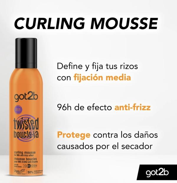 Espuma Rizadora Twisted Para 96Hrs De Efecto Got2b 250ml