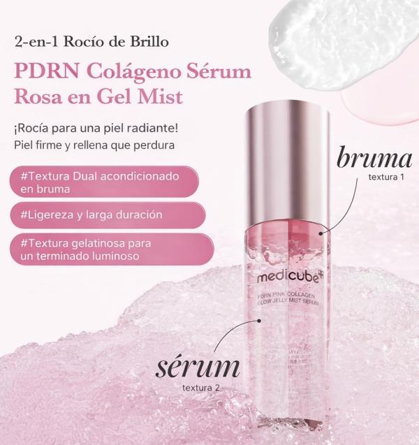 Serum De Bruma De Jalea Brillante De Colageno Rosa 100ml Medicube