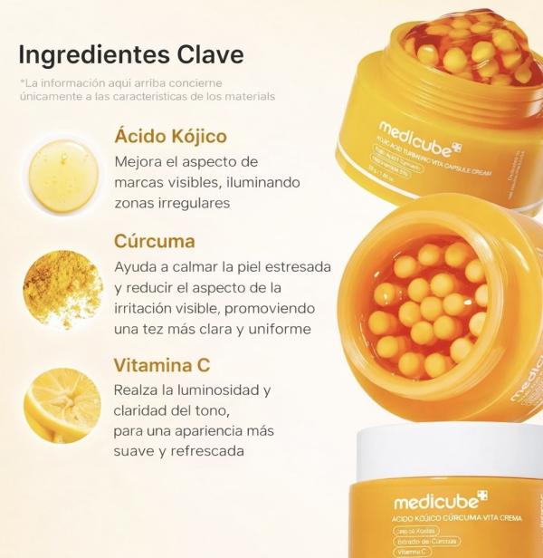 Crema Vita Capsula De Acido Kojico Y Curcuma 53g Medicube