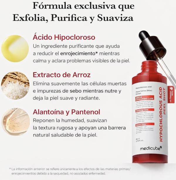Serum Facial Exfoliante Suave De Acido Hipocloroso Medicube 80ml