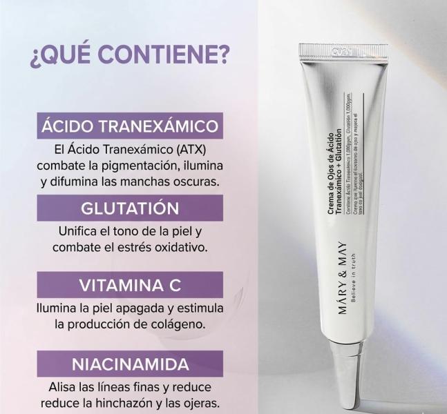 Crema Contorno De Ojos De Acido Tranexamico + Glutathione 30g