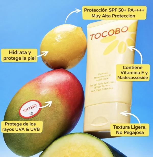 Locion Solar De Alta Proteccion Con Vitamina E Tocobo 150ml 50Spf