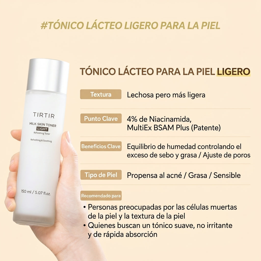 Tonico Facial Hidratante Ligero A Base De Leche Tirtir 150ml