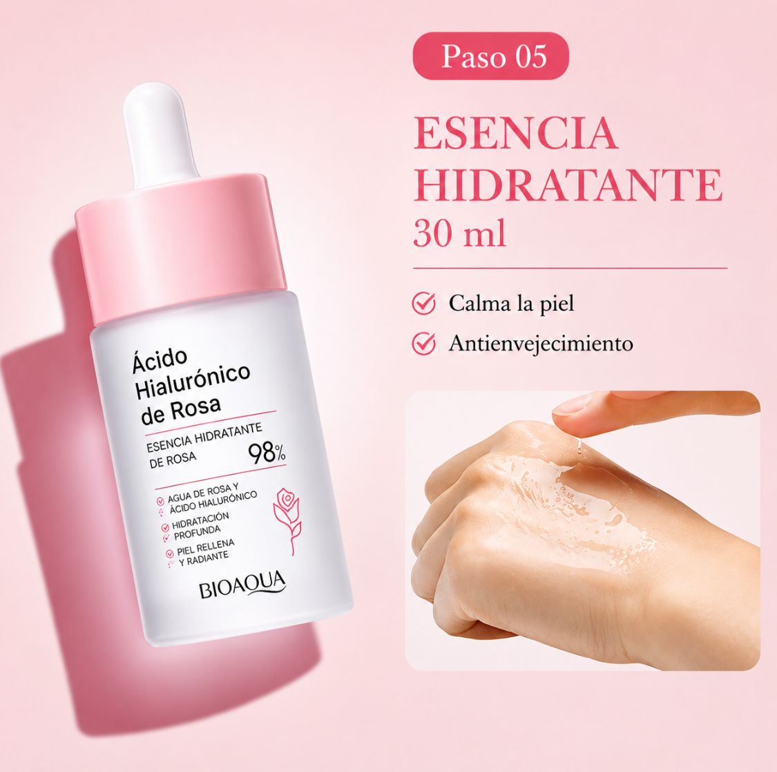 Serum De Rosas Con Acido Hialuronico